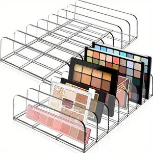 2pcs Eyeshadow Palette Organizer, Cosmetic Storage Box, Makeup Holder Display Stand, Suitable For Vanity, Bathroom Counter, Cabinet, Photography Props,Organizers,Drawer Divider,Organisation,Perfume,Perfume Organizer,Bedroom,Organiser