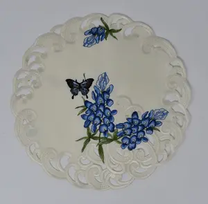 12 in. Bluebonnet & Butterfly Doily