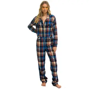 UNISEX PLAID FLIGHT SUIT - PATRIOT PLAID