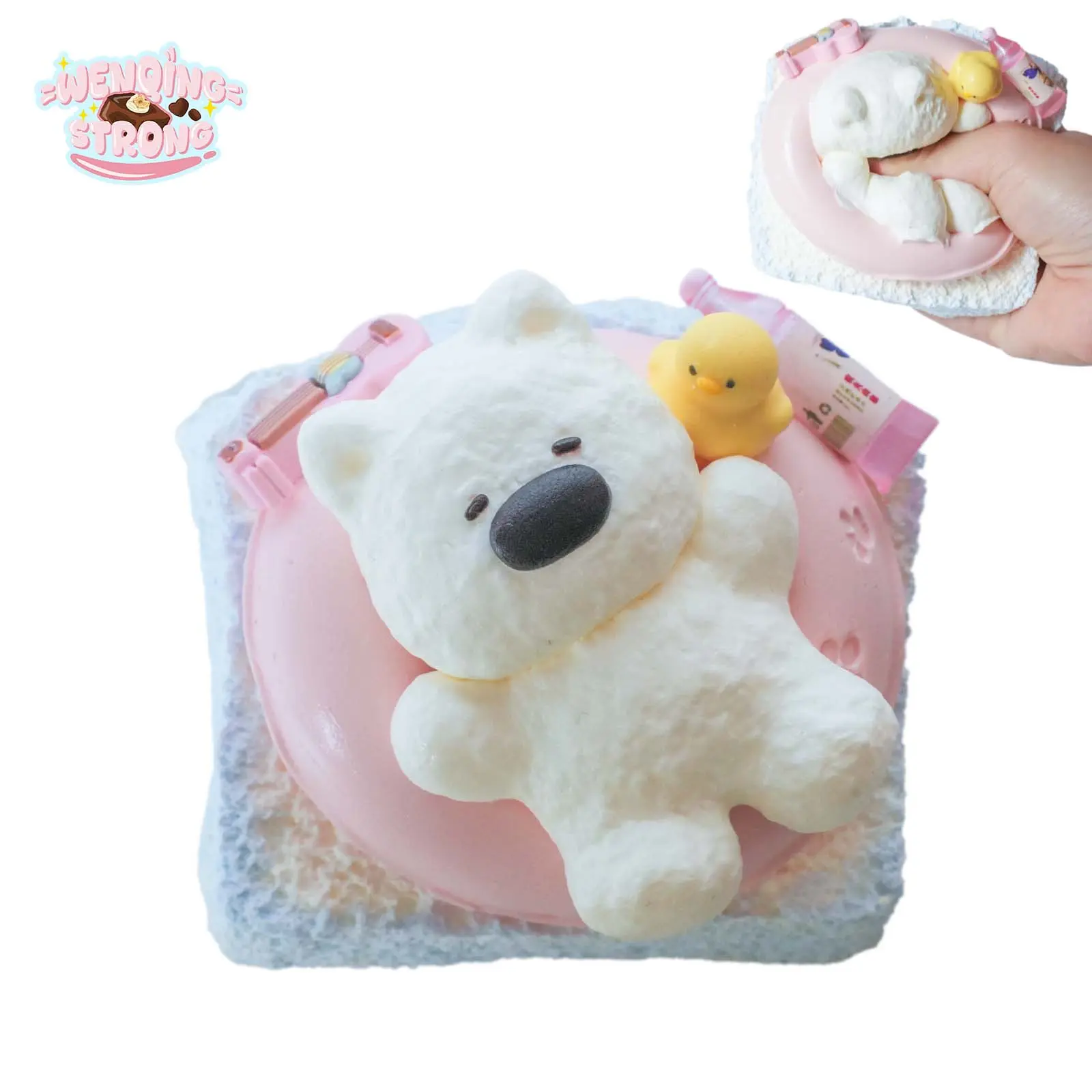 [WenQing Taba Squishy] Handmade taba squishies/swimming puppy squishy toys full silicone reborn squishy, fidget toys, taba squishy, swimming puppy, gifts for girls & boys