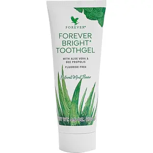 Forever Living - Bright Toothgel - Fluoride-Free Aloe Vera Gel with Bee Propolis, Peppermint-Spearmint Flavor, Dental Care, 4.6 oz