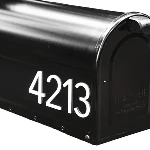 3 Inch - 3D Acrylic Mailbox Numbers - Self Adhesive - Made in Minnesota - Weatherproof - Will Not Peel, Fade, Rust