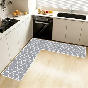 Kitchen diatom mud L-shaped large size floor mat restaurant anti-slip mat shower room door mat bathroom corner mat door mat Diatomite Rug Decorative Rug Mat