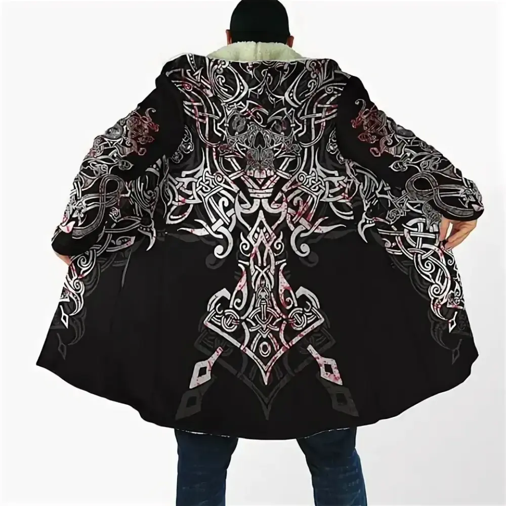 Fleece hooded cloak 7