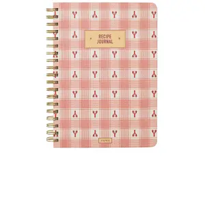 Papier Lobster Gingham Spiral Recipe Journal