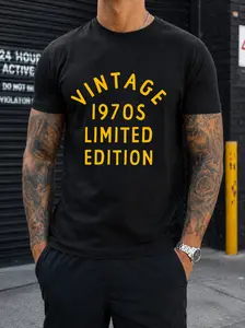 Vintage 1970s Limited Edition Retro 70s Nostalgia Graphic Tee Vintage Washed Cotton T Shirt For Men Women Born In The 70s Birthday Casual Streetwear Tee
