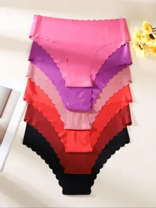 Women's Seamless Breathable Underwear Set, Plain Fitted Design, All-Season Comfort Wear, Ideal for Daily Use & Casual