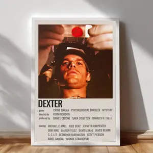 Dexter Poster, Dark TV Show Wall Art, Retro Thriller Aesthetic Print, Minimalist Horror Decor, Fan Poster