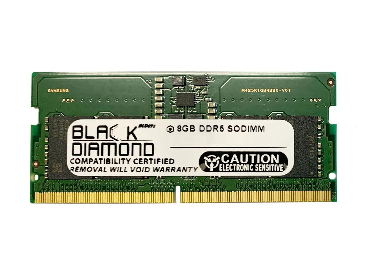 Black Diamond 8GB DDR5 5200 SODIMM Memory 262-Pin (1Rx8)  BD8G5200MCN28
