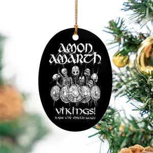 Amon Amarth ceramic and acrylic ornament, Christmas tree decor, Rock band Xmas gift 5