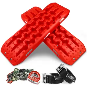 Traction Tracks Tire Ladder for Sand Snow Mud 4WD(Red)