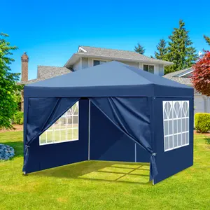 10x10ft Pop Up Canopy Tent with Sidewalls, Outdoor Canopy Tent, Beach Tent, Easy Set up Gazebo for Events, Parties, Camping Outdoor design, sun shelter, Waterproof Double-Roof