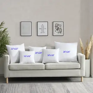 Sweet Home Collection Throw Pillow Insert Set - Soft Durable Polyester Fabric, Available in Various Sizes and Colors