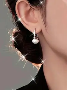 Fashion Elegant Faux Pearl Decorated Earrings, Casual Jewelry for Party, Daily Clothing Decor, Trendy All-match & Exquisite Jewelry for Birthday Gift, High Quality Earrings