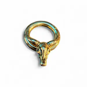Western Jewelry 10 mm 10 gauge Cow Skull Septum Clicker Stainless Steel Nose Ring Piercing Jewelry - Pendants