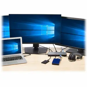 Eaton Tripp Lite Series USB-C Universal Dock, Triple Display - 4K HDMI and DisplayPort, USB 3.2 Gen 1/Gen 2 Hub, GbE, 100W PD Charging