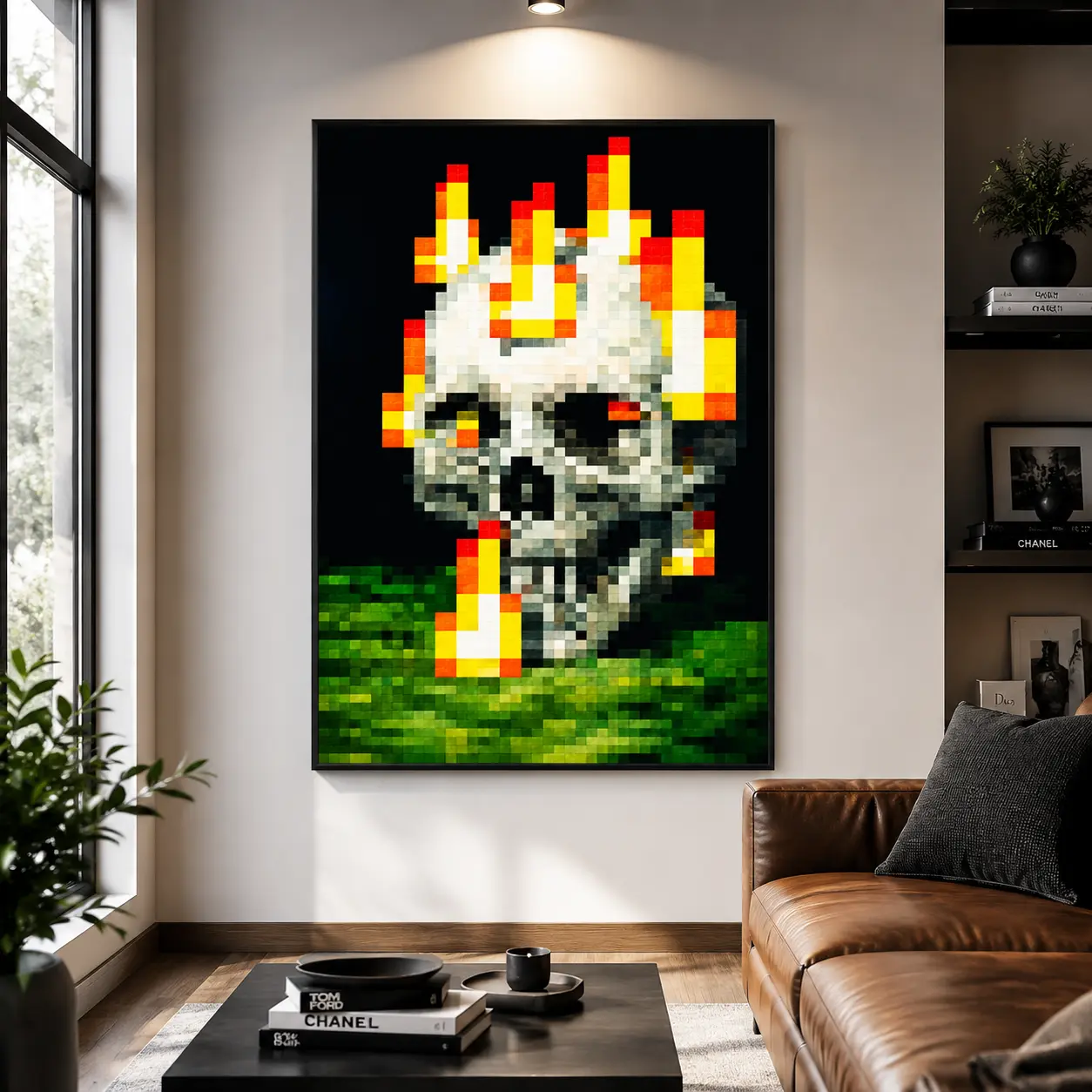 Minecraft Posters Buming ArtisticHigh-Quality Print,Gameposters, Anime posters, Vibrant ColorsRustic Charm Stunning Visuals TrendyFunny Wall Art Dorm Room DecorPixel Art for MC Fans - DecorationItems