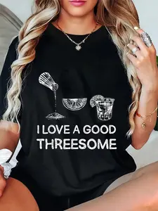 100% Cotton Unisex I Love A Good Party Meme Tequila Fun T-Shirt Casual Graphic Printed Tee