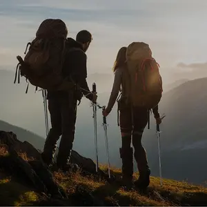 Trekking Poles –  for Women, Men & Seniors – Collapsible Walking Sticks for Travel, Trails & Balance -32in