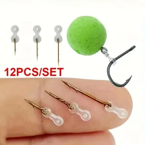 12 Piece Metal Bait Hooks Set for Carp Fishing, Durable Feeder Clips for Corn and Fish Food, Ideal for Anglers, Durable Material, Fishing Tools, Fishing Tackle Kit