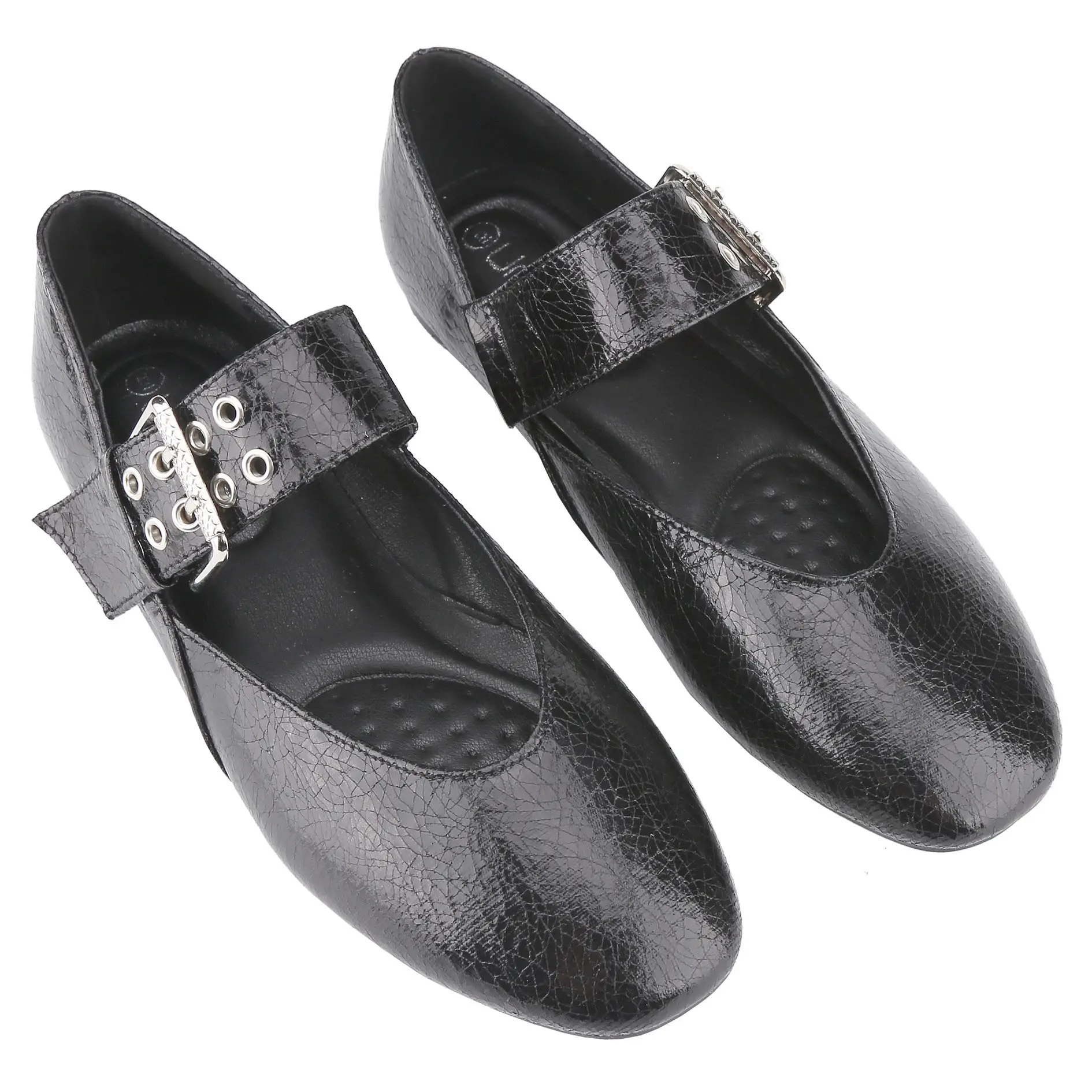 Belovely Women’s Mary Jane Ballet Flats | Leather Buckle Strap for Elegant & Comfortable Footwear [Piano-11]