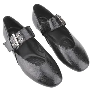 Belovely Women’s Mary Jane Ballet Flats | Leather Buckle Strap for Elegant & Comfortable Footwear [Piano-11]