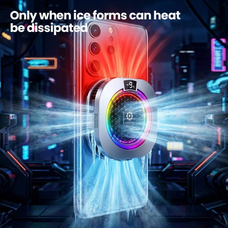 BlueWow TH16 Pro Max Portable USB Phone Cooler - 5 Modes, Stepless Level Adjustment, Vibrant RGB Lighting, Magnetic & Clip-On Design, Charging Gaming Accessory, Gift Box for Mobile PUBG, CODM detail 4