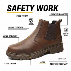 Smash-proof Puncture-proof Breathable Safety Shoes Unisex Chef Work Shoe Waterproof Shoe Anti-slip Durable Outdoor Comfortable Splash-proof