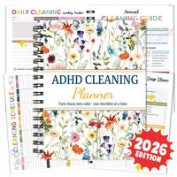 1 Floral ADHD Cleaning Planner