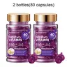 2PCS Alcohol-Free Vitamin Hair Care Capsules - Rosehip & Argan Oil Infused No-Rinse Treatment, 1 Daily, Moisturizes, Dry/Wet Use, Portable Nourishment for Smooth, Shiny, Resilient Hair