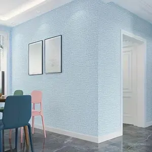 Self-Adhesive Linen Wallpaper Roll, 3D Textured Washable Wall Covering, Waterproof & Moisture-Proof, Easy to Install, Ideal for Living Room, Bedroom, Office, Kitchen, Bathroom, Furniture Renovation