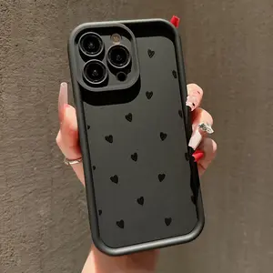 Heart Pattern Phone Case, Anti-drop Cellphone Protective Case, Total Protective Shockproof Mobile Phone Cover for iPhone 11 12 13 14 15 16 Pro Max