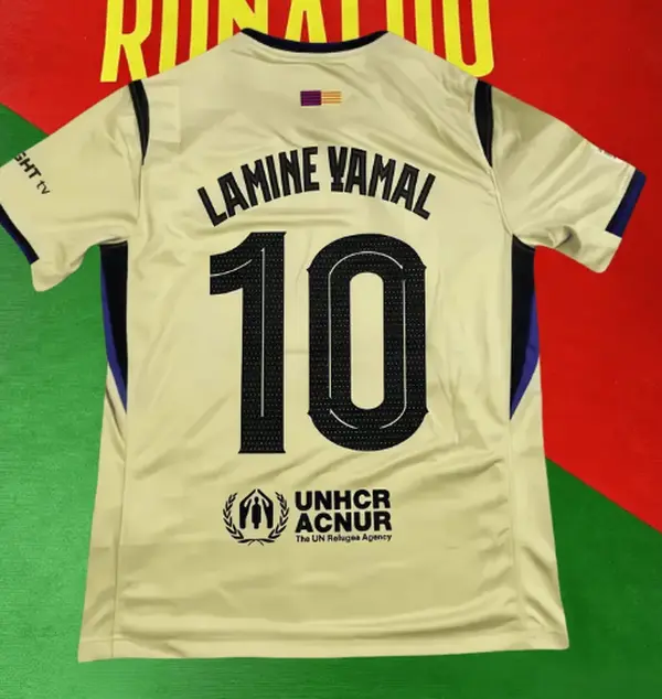 Away No. 10 Lamine Yamal Light Cream Short-Sleeve Collector's Edition Soccer Jersey