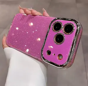 New High-Value Fine Glitter Anti-Drop Phone Case for iPhone 17 Pro Max/16/15/14/13/12 Instant Upgrade with Vibrant Sparkle Starry - Flash