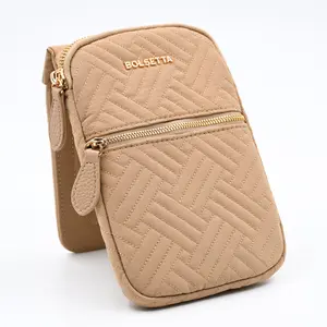 Bolsetta™ Quilt RFID Blocking Snap-On Magnetic Phone Pouch