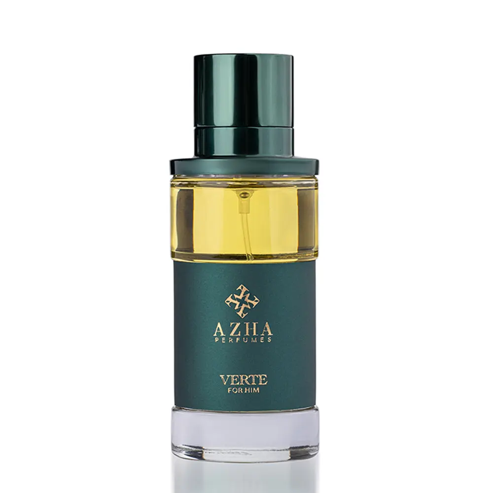Verte by Azha Perfume - Eau De Parfum 100ml (3.4 fl oz) for Him | Green Woody Scent with Cardamom & Leather