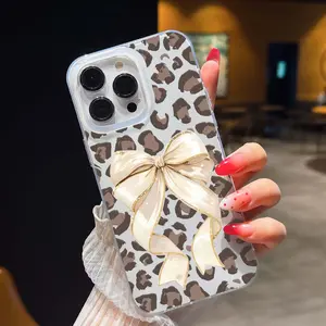Spot Bow Design Phone Case, PC Hard Shell, Compatible with Apple 14 Pro, 12, 11, 13, 14, 15 Plus, Pro, Pro Max, Air, 13 Promax, 16 Plus