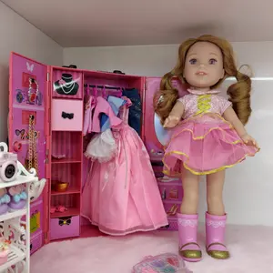 DEARBEI Scene Doll Set, including dolls and matching doll scenes, suitable for children's scene games, exquisite scene construction, diverse doll set accessories