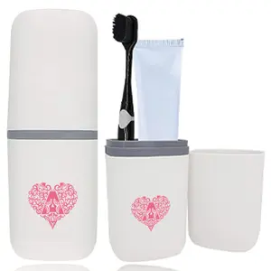 Portable Dustproof Toothbrush Holder, Detachable Mouthwash Cup Box, Large Capacity Travel Case, Ideal for Outdoor Use & Business Trips, Bathroom Accessory