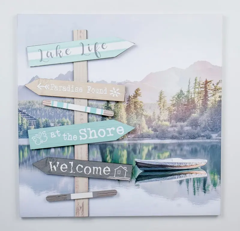 23.62 in. 3D Canvas Wall Art, Pink