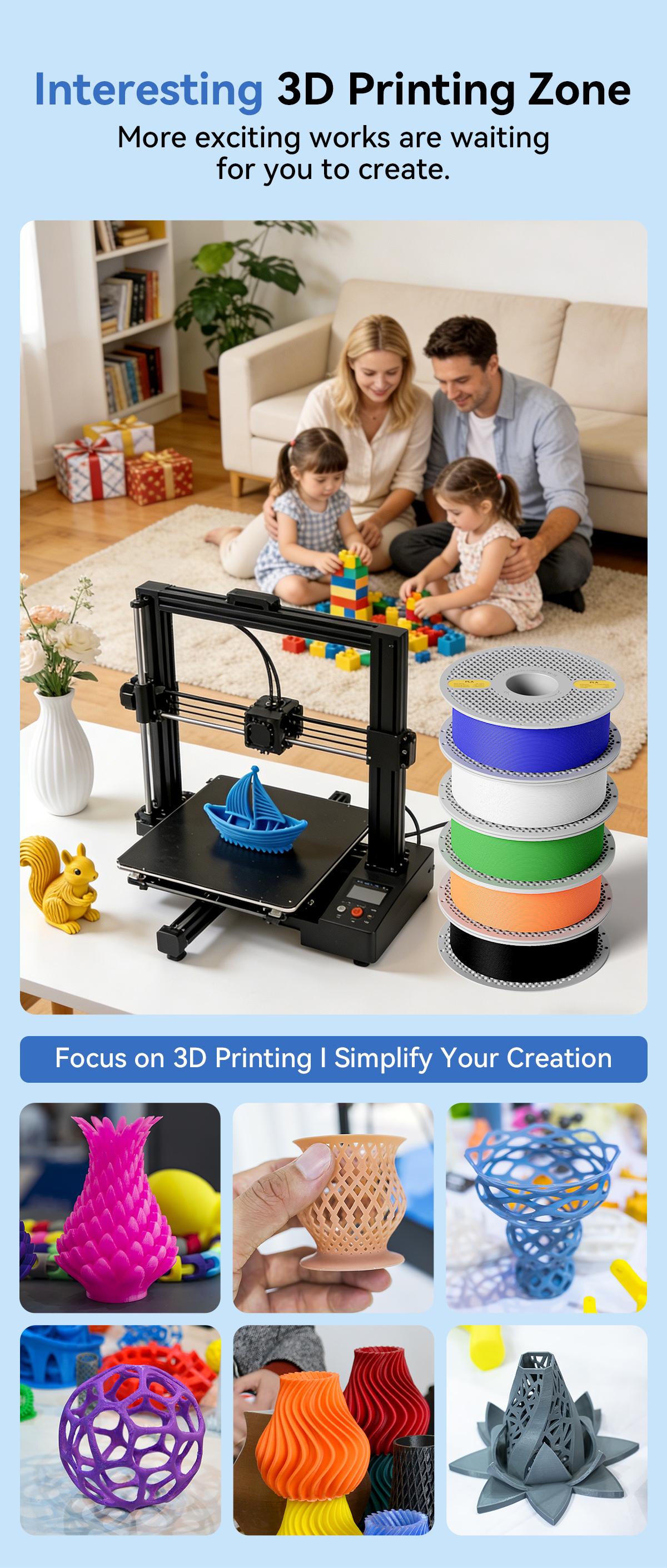 VERTEXFIL PLA Filament for 3D Printers — 1.75mm 1kg (2.2lb) Spool, Black & White PLA, Tangle-Free, High Precision ±0.02mm, Strong, Smooth, Eco-Friendly, 13 Vibrant Colors, Compatible with BambuLab, Creality, Anycubic, Prusa & Most FDM Printers