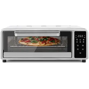 Holstein Housewares 12-Inch Pizza Air Fryer Oven – 600°F Countertop Convection Oven with Hot Air Technology for Baking, Frying & Roasting – Compact, Multi-Function, Energy-Efficient Design