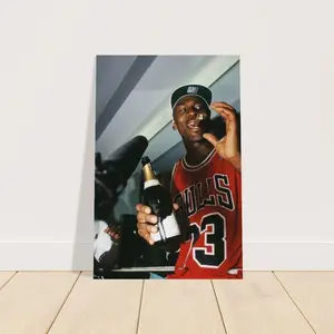 [Sale off up to 65%][Free Ship][No Frame] Michael Retro Wall Poster Jordan Smokin' Cigar & Champagne Art Print