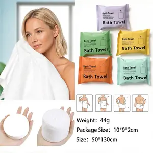 5pcs Compressed Bath Towel Disposable Towel, Extra Thick Face Towel Travel Bath TowelPortable Individual Packaging, made of ultra-soft and highly absorbent microfiber material.Suitable for use in gyms, spas, hotels, and camping venues.