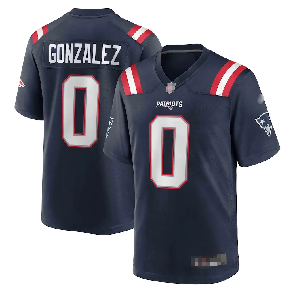 Men's New England Pro Football Fan Apparel - Gonzalez #0 & Any Name Custom Game Day Jersey - US Stock