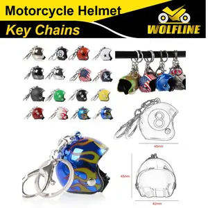 WOLFLINE Motorcycle Key Chain Helmet Keyring Motorbike Universal Accessories For Kawasaki Yamaha  Honda Benelli Harley Ducati