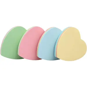 4 count Heart Shaped Sticky Notes, Colored Sticky Notes  Red Blue Cute Fun Love Self-Adhesive Note for  School Classroom Office College (Heart)