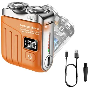 【Deals for you Days】R-12 Electric Shaver for Men - Waterproof Beard Trimmer with Travel Case | USB-C Fast Charge & 90min Runtime | Home, Gym, Travel Grooming Kit