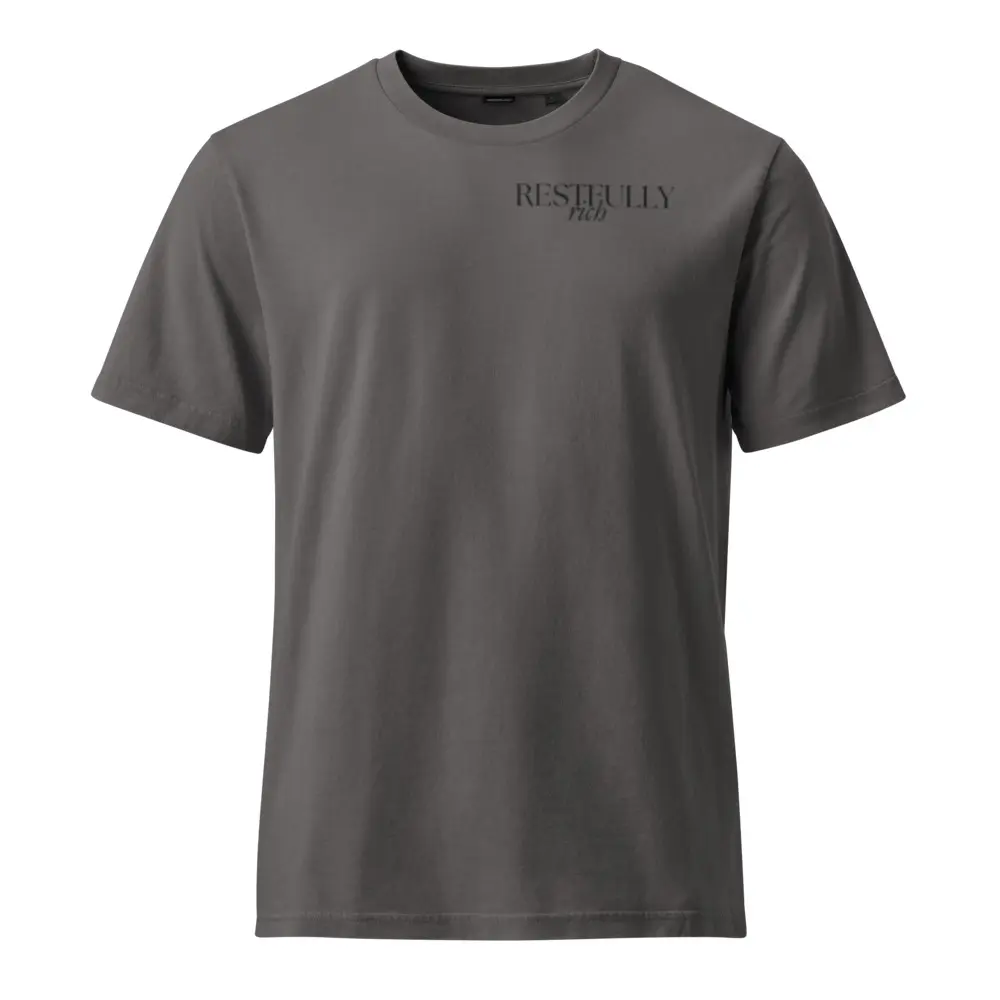 Women's Vintage T-Shirt in Soft Organic Cotton, Garment-Dyed Short Sleeve Tee with a Relaxed, Draped Fit for Everyday Wear, Shortsleeve, Piece, Garment-Dyed Finish, Wardrobe Staples, Casual, Relaxed Draping, Subtle Washes, Loose-Fitting, G. Dyed Deep Teal