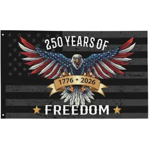 250 Years America Flag – 3x5 FT US 250th Anniversary Flags 1776-2026 Merchandise Banner – 250 Anniversary USA Flag with Grommets – Outdoor Patriotic Yard Décor